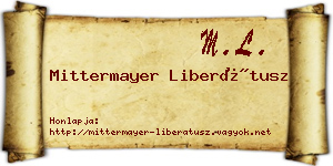 Mittermayer Liberátusz névjegykártya
